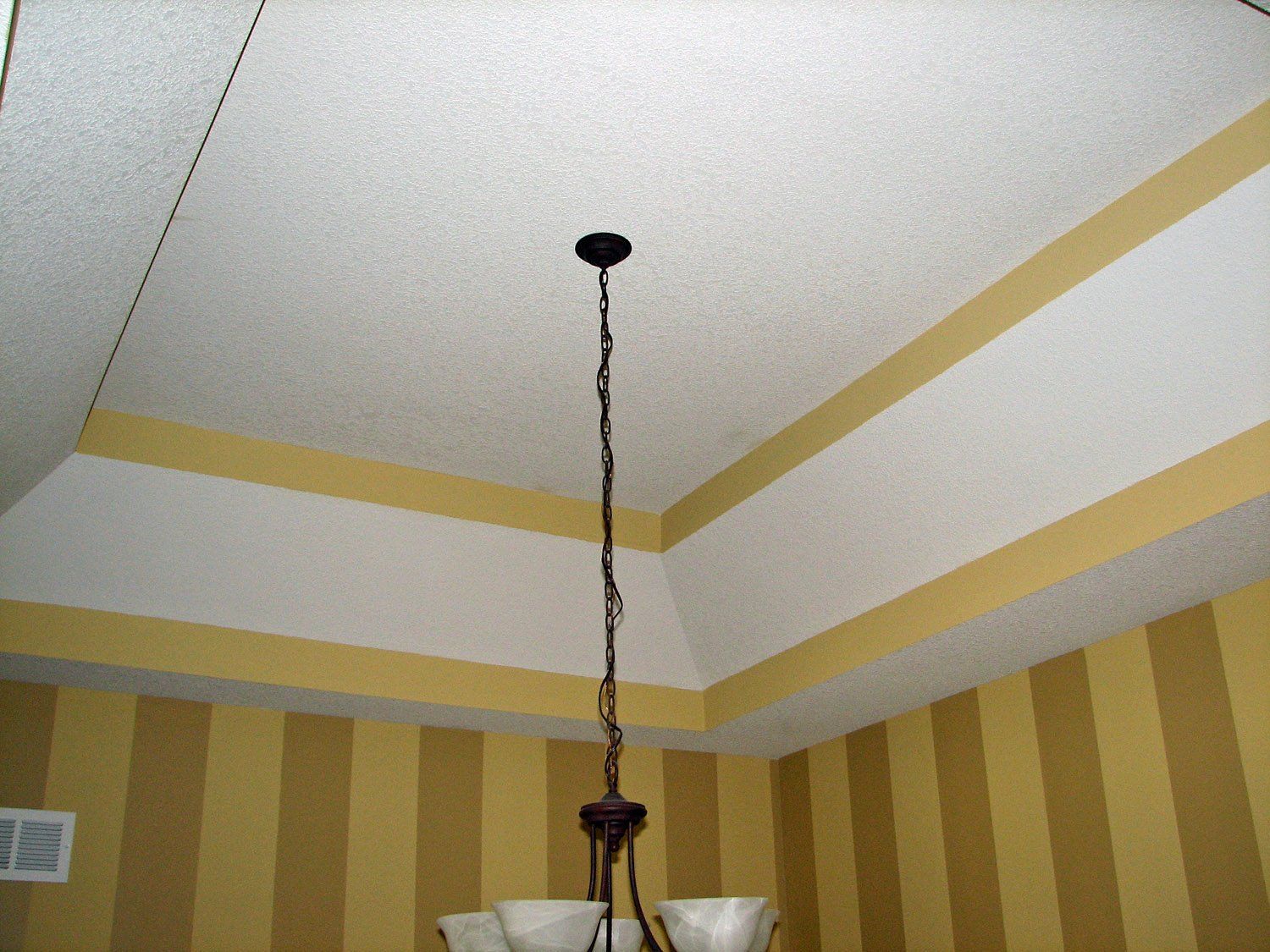 dining room, striped walls, interior painting,